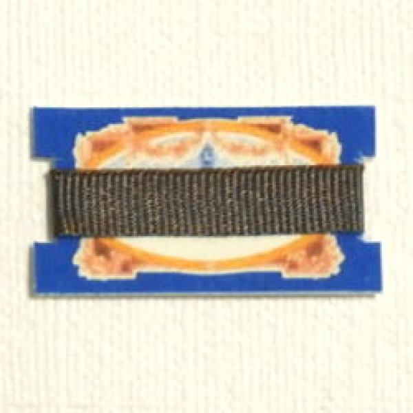 画像1: 台紙付きリボン（ブルー×茶） (1)