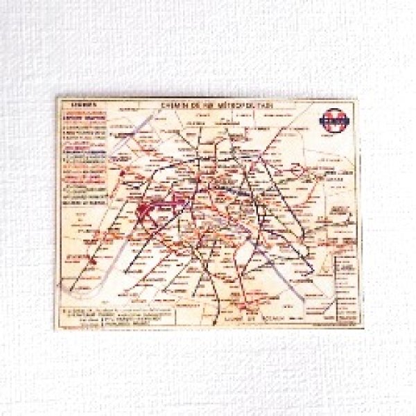 画像1: パリのメトロ（地下鉄）図 (1)