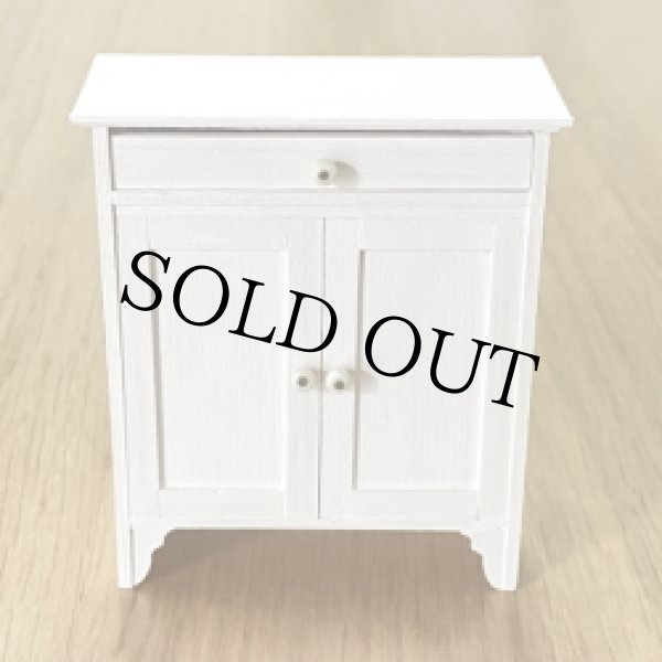 画像1: 引き出し付きキャビネット（白） (1)